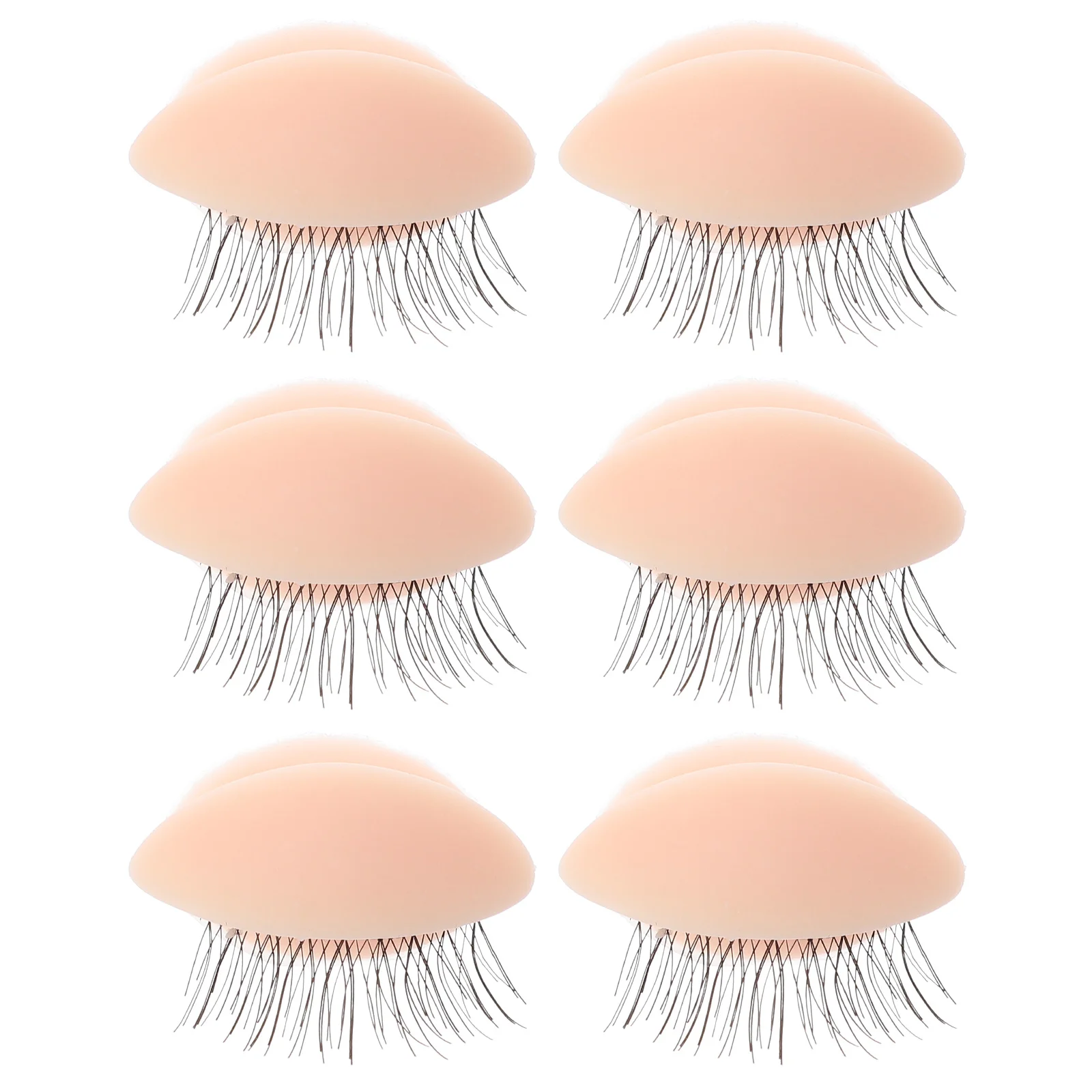 Detachable Eyelash Mannequin Head Silicone Replacement Eyelids For Lash Extension Practice Makeup Training Kit Tool