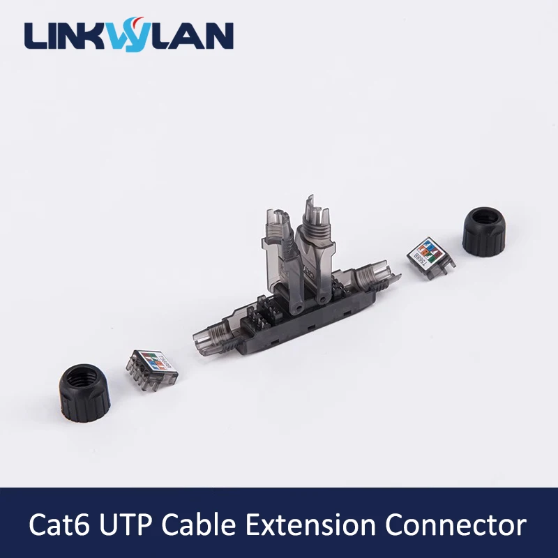 Kabel LAN RJ45 Cat6A UTP Bez narzędziowe złącze przedłużające Przedłużacz sieciowy Skrzynka przyłączeniowa adaptera