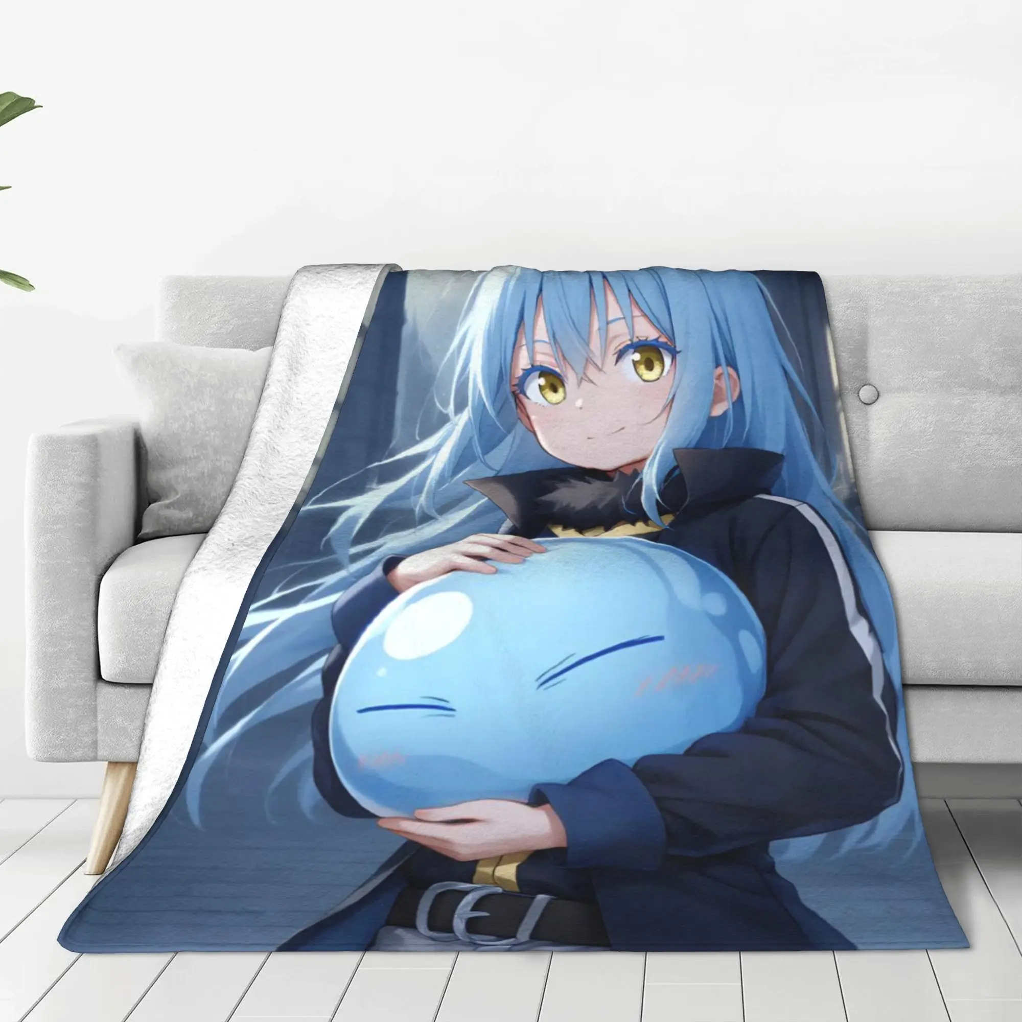 Time I Got Reincarnated as a Slime Blanket Autumn/Winter Multifunction Super Warm Throw Blankets For Office Plush Thin Quilt