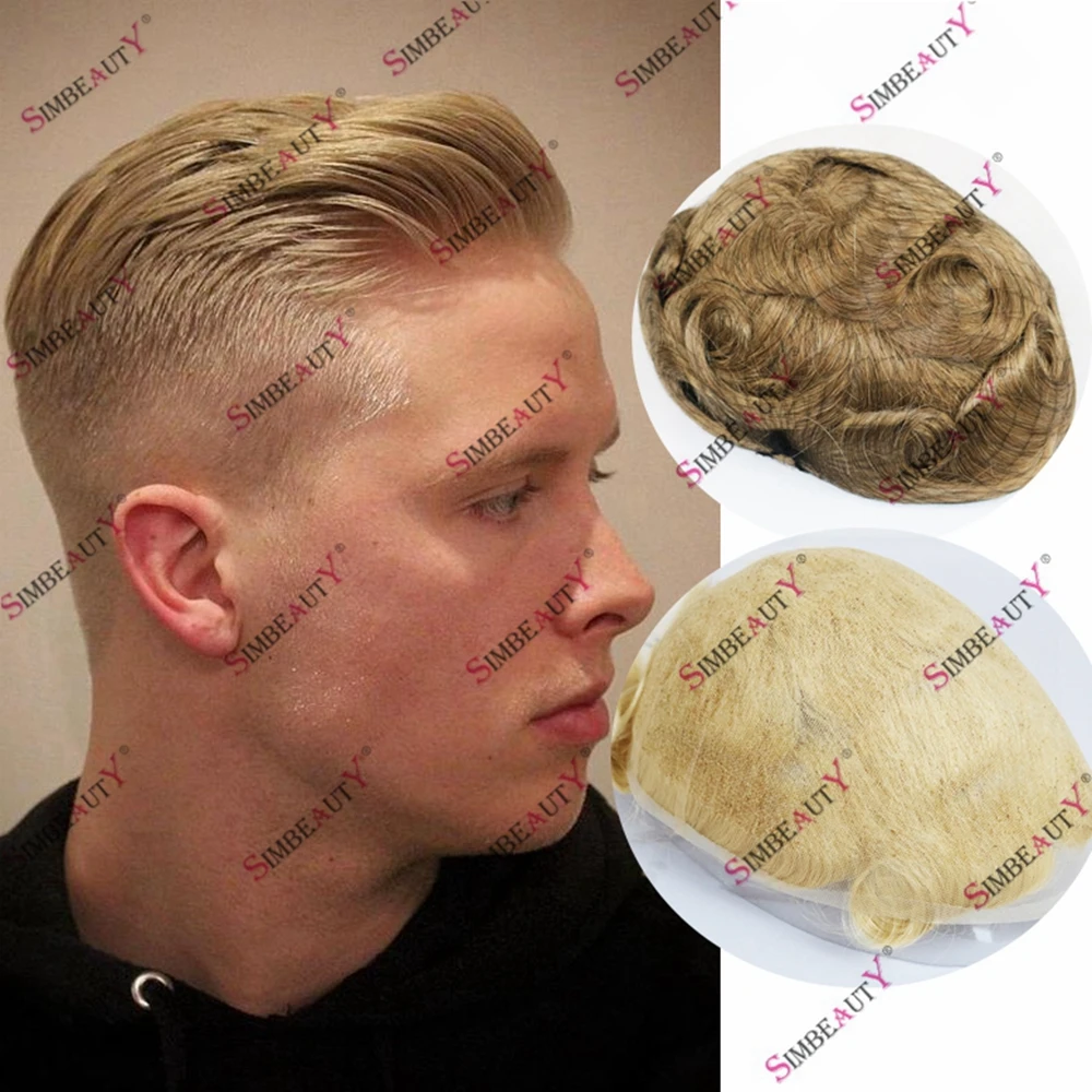 

Undetectable Natural Hairline Swiss Lace Human Hair Men's Toupee Ventilated Invisible Bleach Knots Prosthesis Capillary Durable