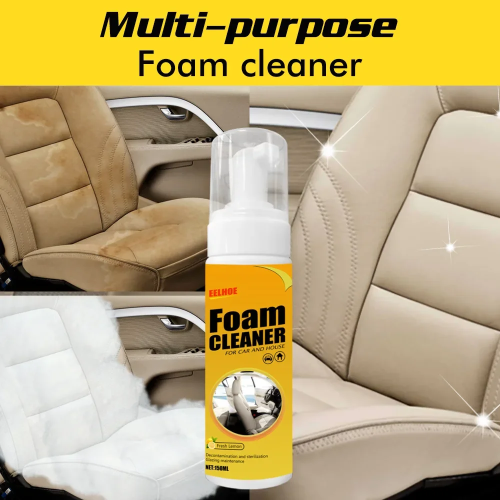 30/60/100/150ml limpador de espuma interior do carro anti-envelhecimento spray de espuma de limpeza multifuncional universal acessórios de limpeza