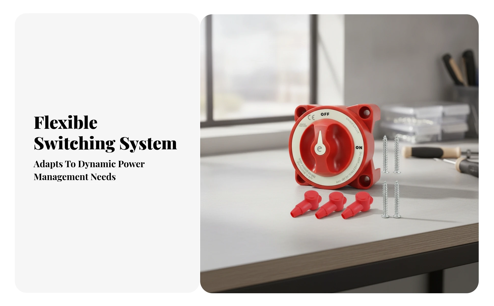 Red Easy Turn Knob Power Accessory Marine Battery Disconnect Switch Rotary Battery Disconnect Switch Red Easy Turn Knob Power Accessory Marine Battery Disconnect Switch Rotary Battery Disconnect Switch