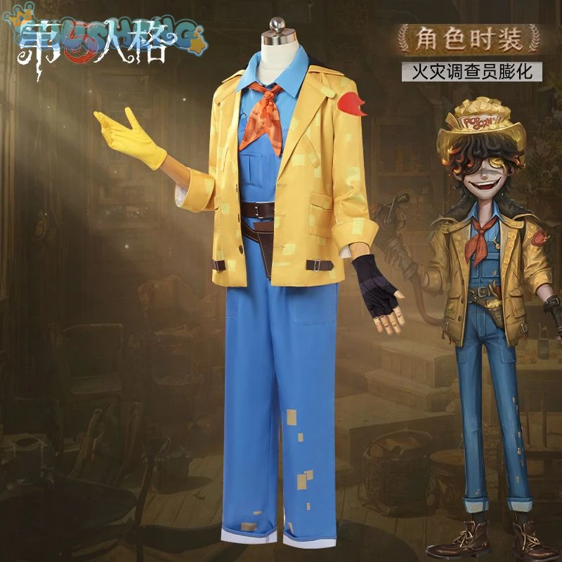 Identity V Florian Bland Fire Investigators New Cosplay Costume Fashionable jacket shirt tie belt glove set Halloween uniform