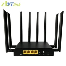 ZCustom exhaus- Routeur 4G 5G avec carte SIM Openwrt, 1800Mbps, 4 x Gigabit, LAN, WAN, 2.4GHz, 5.8GHz, antenne WiFi, Internet 5G pour 64 utilisateurs