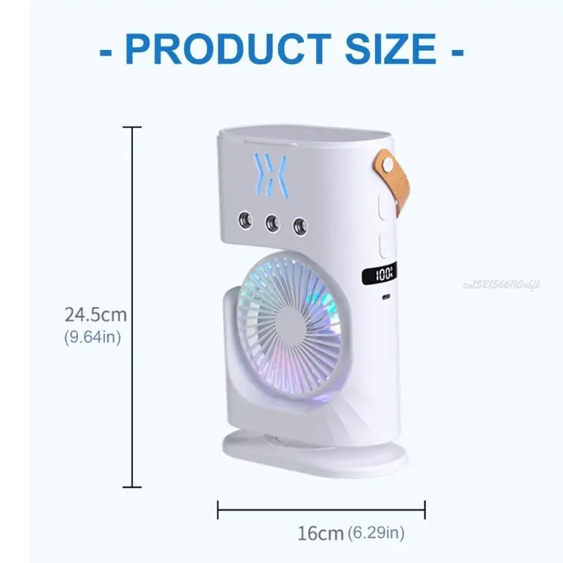 27RB USB Recargable Desk Ban Fan Energy Waving Camping Viaje Humidificando Textura plástico para acampar aire libre