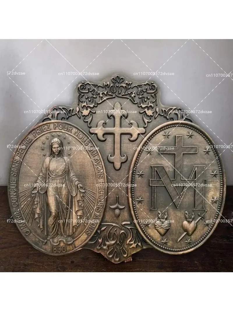 Our Lady of Fatima Wood Decor Miracles Plate Mary Apparition Holy Card Christmas Easter Wooden Pendant Religious Carving