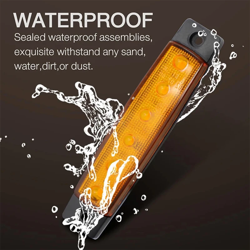 10 шт., боковые габаритные огни, индикаторная лампа, сигнальная лампа, сигнал автомобиля, сигнал заднего тормоза, задний фонарь, светодиодный 12 В 24 В