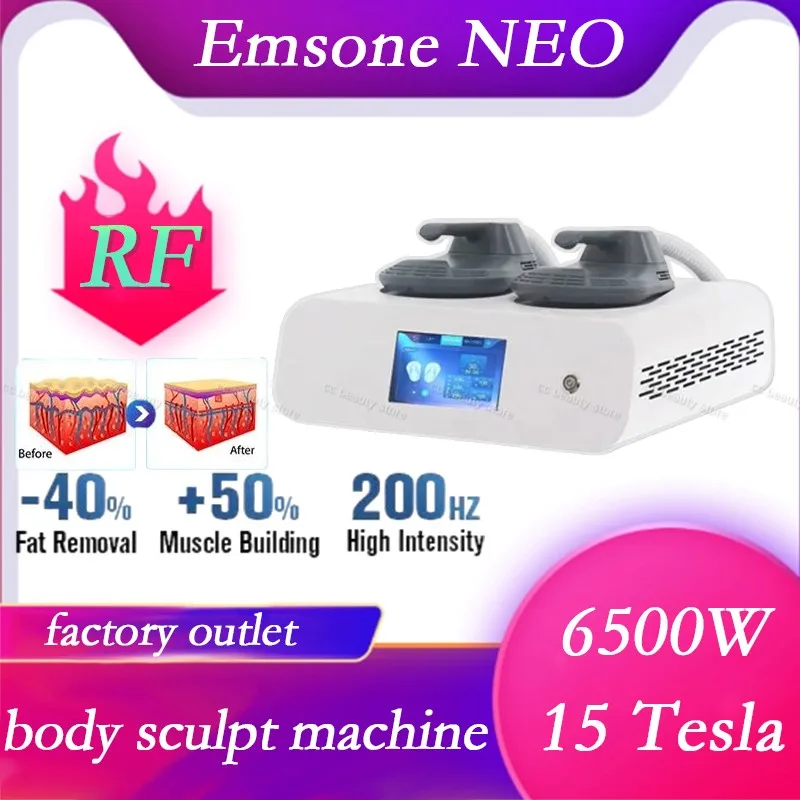 

15 Tesla 6500w EMS Body Slimming Machine muscle sculpt Nova RF 200Hz muscle stimulator Fat Burning Emsone NEO Beauty Salon