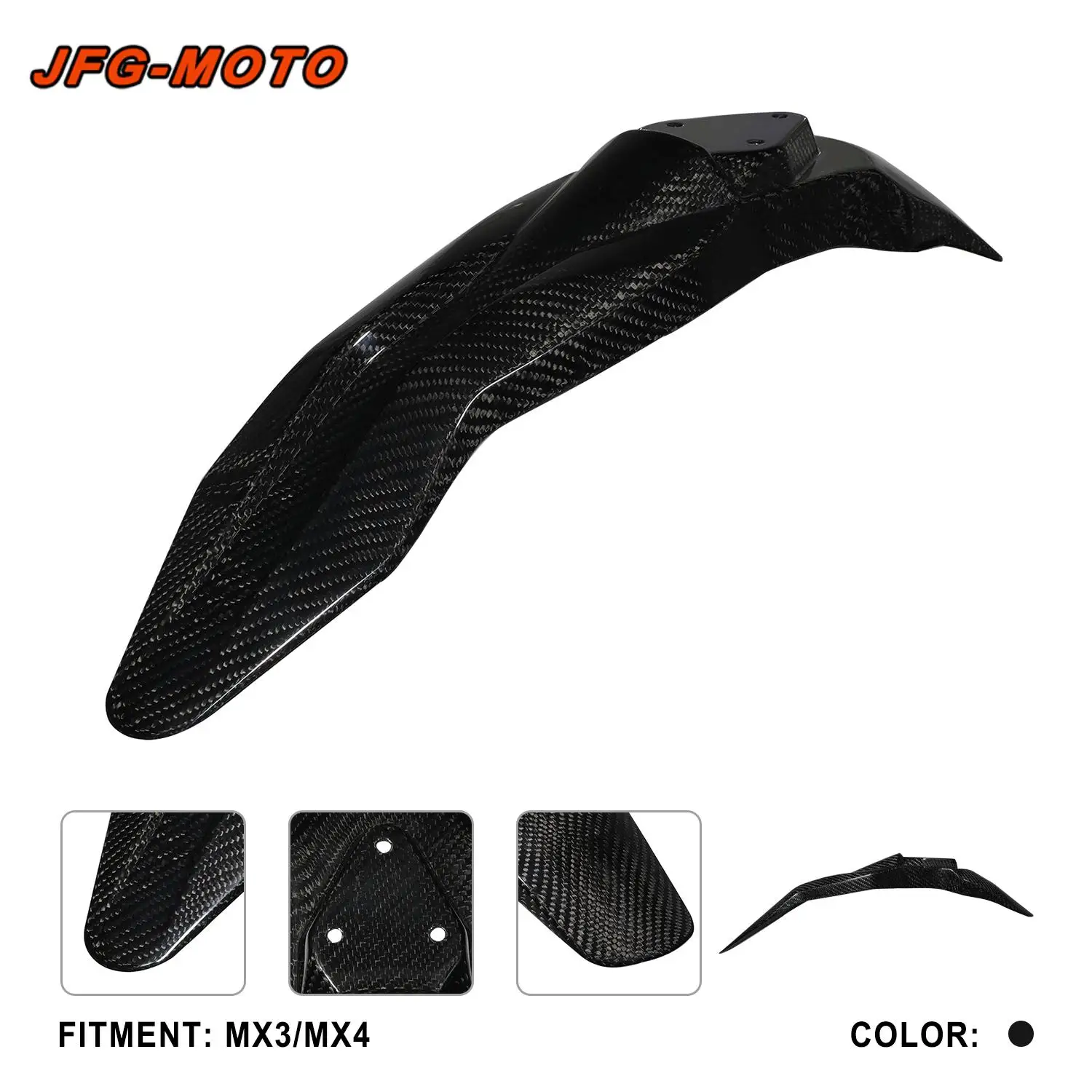 Funparts Motorcycle Accessories Front Fender Mudguard Carbon Fiber Cover For Talaria Sting MX3 MX4 Electric Bike Motocross Parts