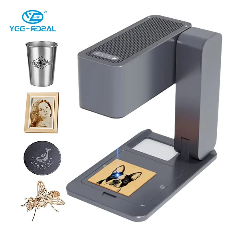 

Hot Selling YEELASER 5w Portable 80*80mm CNC Laser Marking Machines Perfume Bottle Leaf Leather Laser Mini Engraving Machines