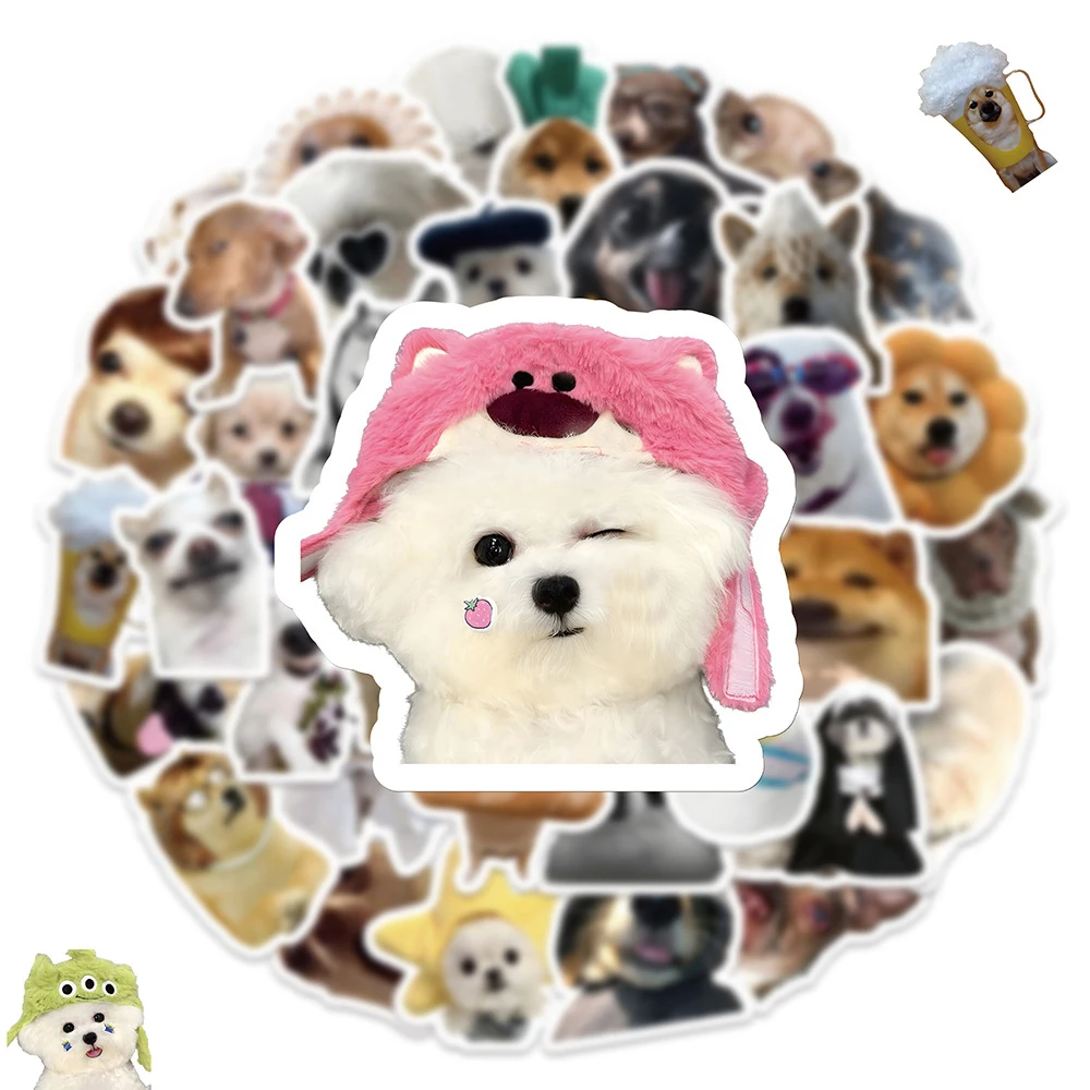 10/30/50pcs Kawaii Dog Stickers Funny Animals Cute Cartoon Decals Kids Toys Laptop Luggage Suitcase Fridge Kids Toys Decoration