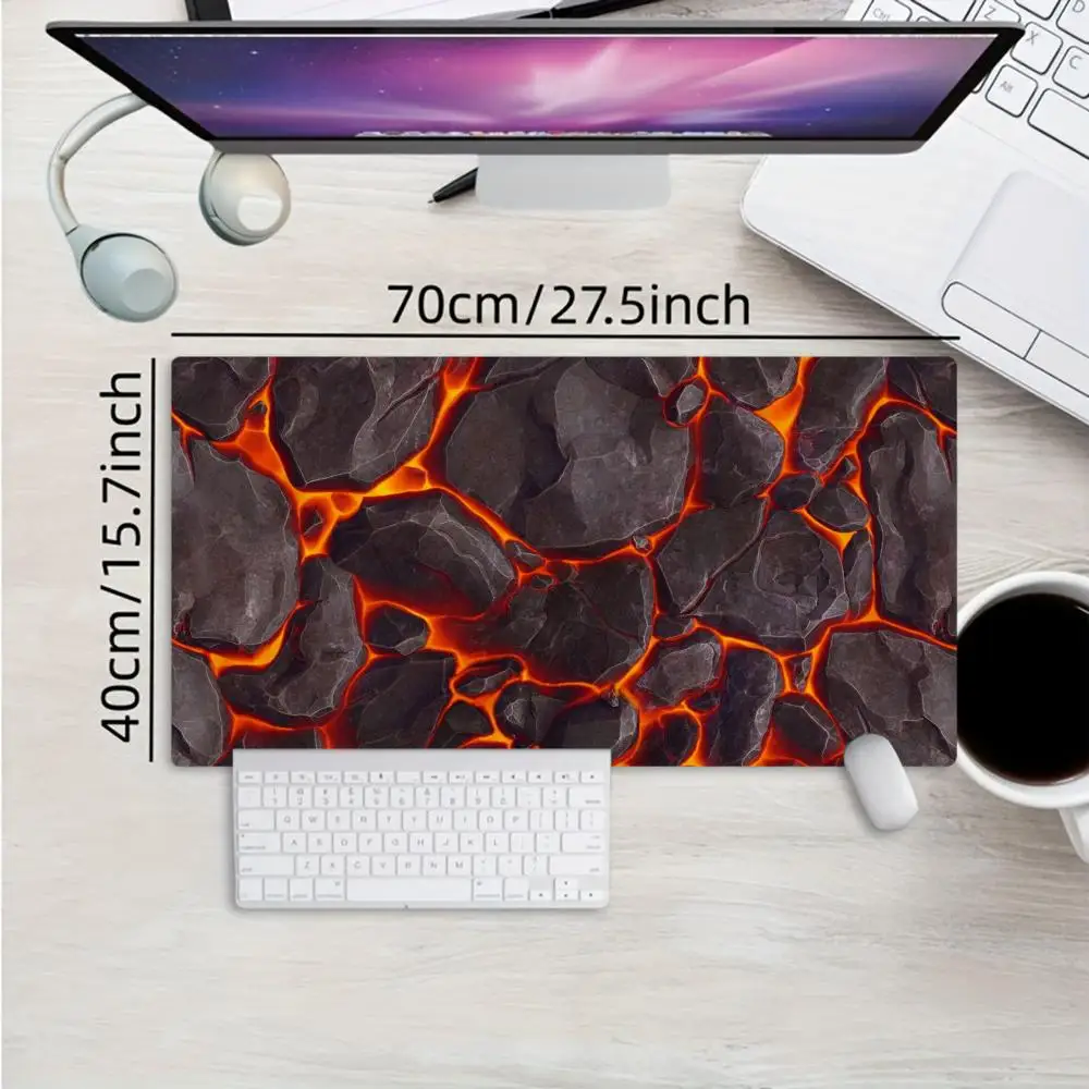 Grande mouse pad para jogos, design subterrâneo de crack de pasta, almofada de mesa antiderrapante de borracha, bordas costuradas, perfeito para escritório e jogadores