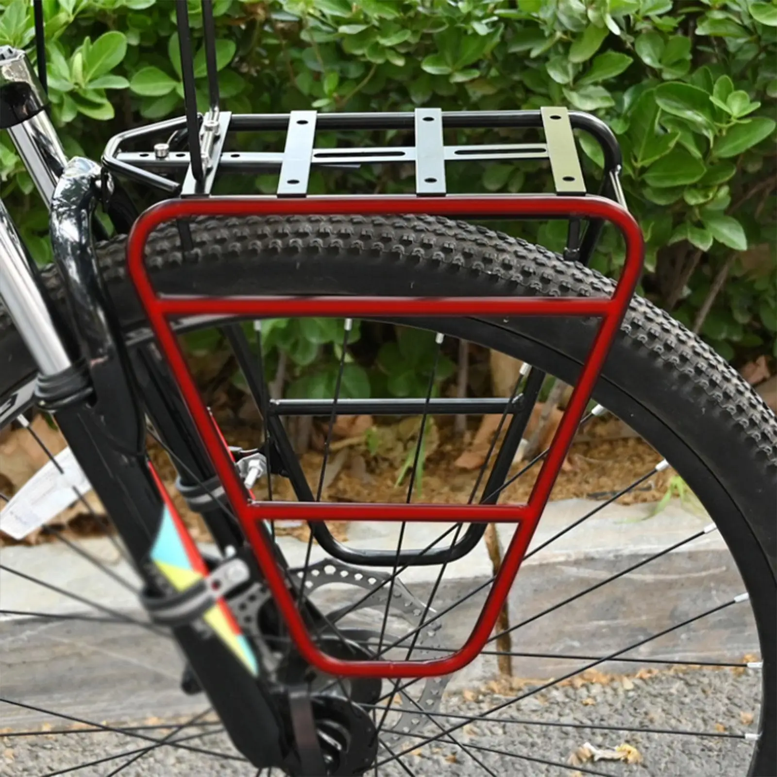 

Bike Front Rack Carrier Sturdy Equipment Adults Lightweight Luggage Shelf Bicycle Front Rack Carbon Steel for Mountain Road Bike