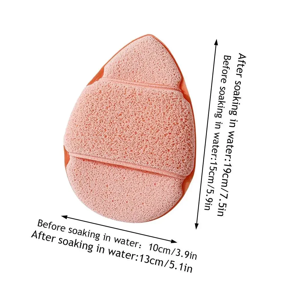 Esponja de limpieza facial súper grande portátil con bolsillo de inserción manual expande en agua para eliminación de maquillaje y limpieza profunda