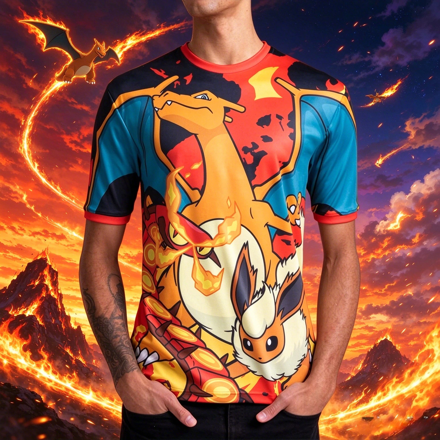 2026 New Pokémon Unisex 3D Prin Shirt, Japanese Anime Fashion Unisex Shirt, Quick-dry Breathable Mesh Streetwear T-shirt