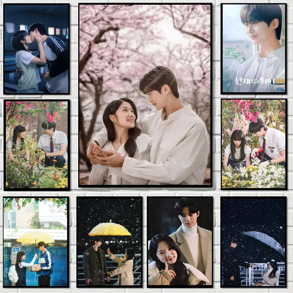 Korean Drama Lovely Runner Poster Self-adhesive Living Room Bedroom Party Bar Decor Moisture-proof Fade-resistant