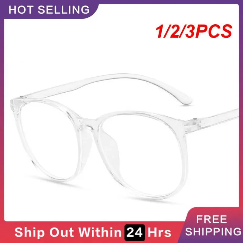 Oversized Retro Computer Glasses, Óculos Ópticos Espetáculo, Óculos Transparente, Moda Bloqueio Óculos, 1 Pc, 2 Pcs, 3Pcs