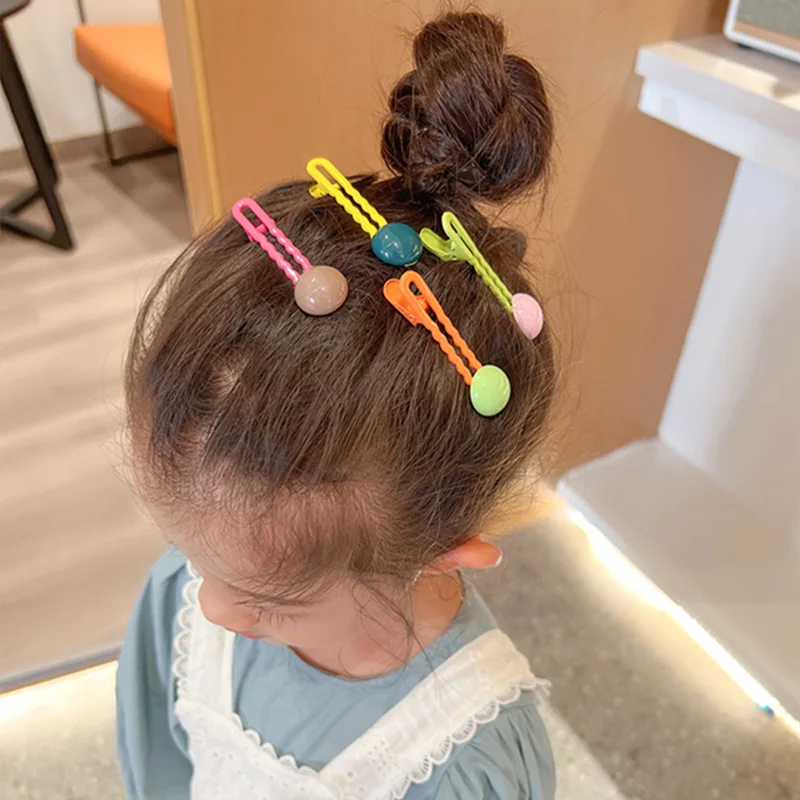 Afbeelding 3: 2 stks/set Eenvoudige Kraal Haar Clips Voor Meisjes Leuke Haar Haarspeldjes Baby Haarspelden Kids Clips Voor Haar Bobby Pins Haaraccessoires