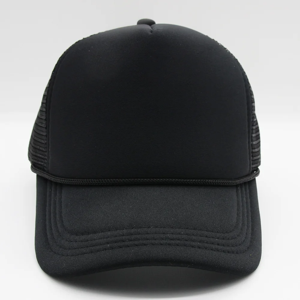 Neue Trucker Caps Männer Frauen Plain Blank Schaum Mesh Baseball Kappe Mit Seil Sommer Atmungsaktive Outdoor Sport Sonnenblende Hüte – Detail 10