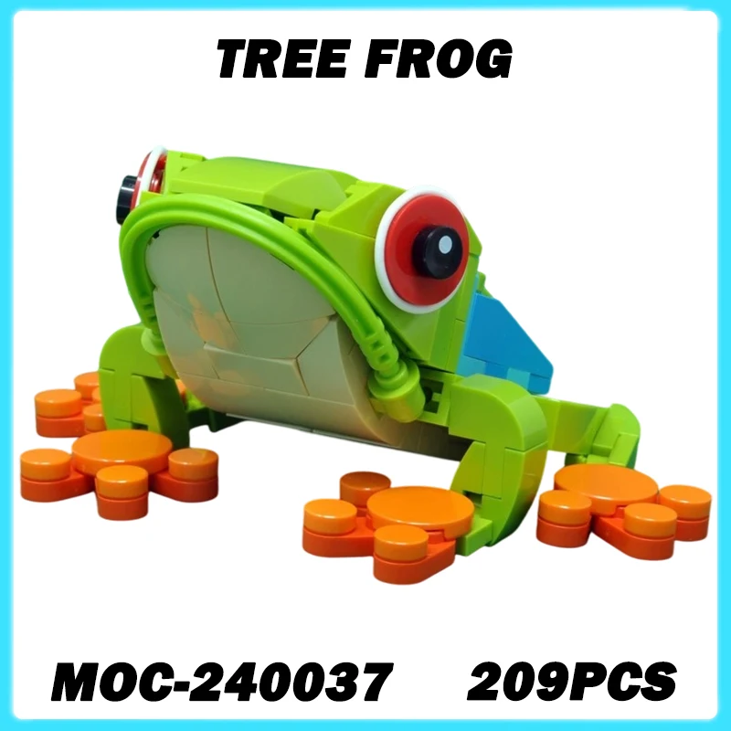 

209 шт. MOC-240037 дерево лягушка модель животного строительные блоки DIY креативная сборка кирпичи игрушки украшение для рабочего стола подарок для взрослых и детей