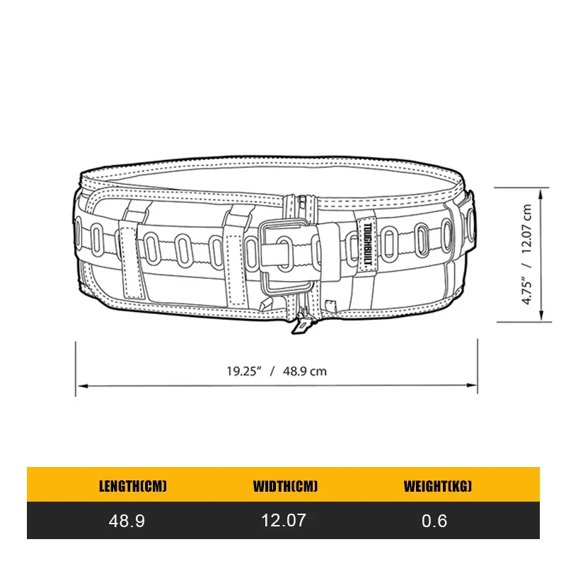 TOUGHBUILT TB-CT-40P ceinture rembourrée boucle en acier/Support arrière ceinture de Protection de taille à boucle métallique épaissie et élargie