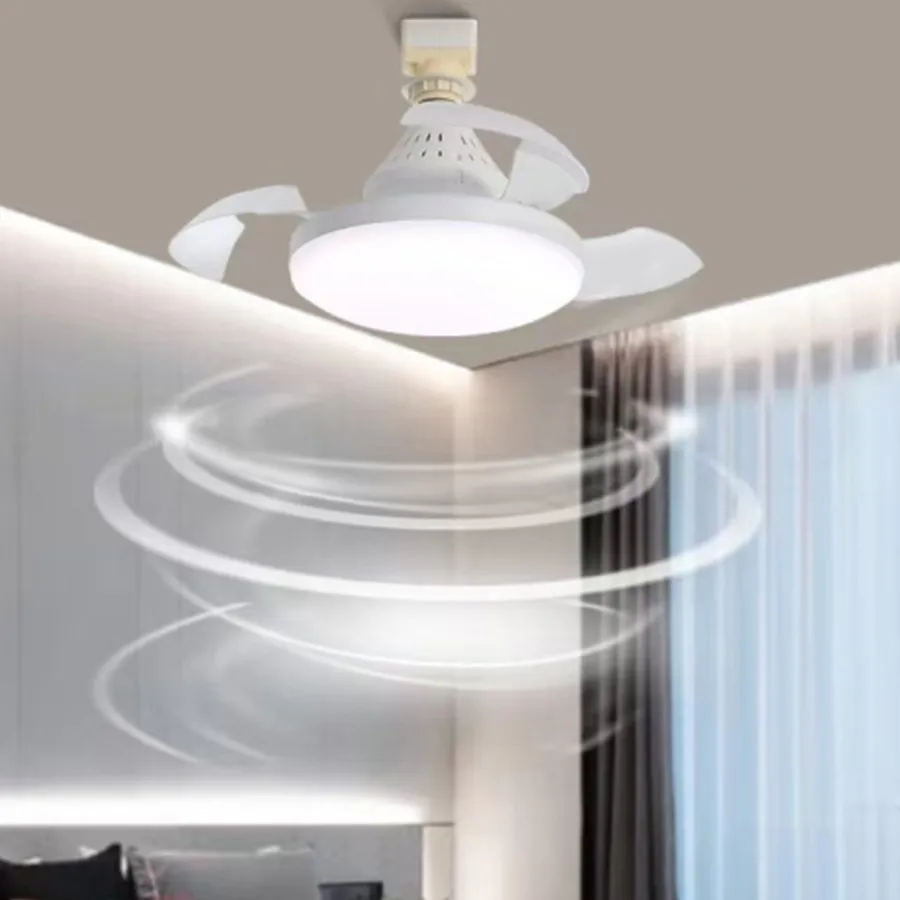 

Ceiling Fan Light New Invisible Telescopic Blade Air Circulation Fans Silent Dimming Timed Room Decor Ceiling Fan with lighting