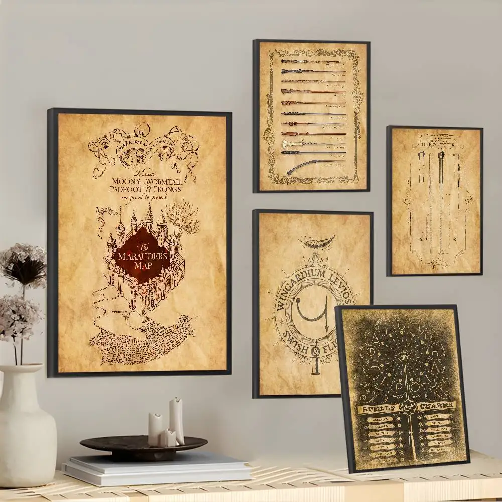 ملصق عتيق ذاتي اللصق جدار الفن لغرفة المعيشة غرفة نوم لا تتلاشى الساحر المصور كتاب ملصقات ديكور المنزل الحديث