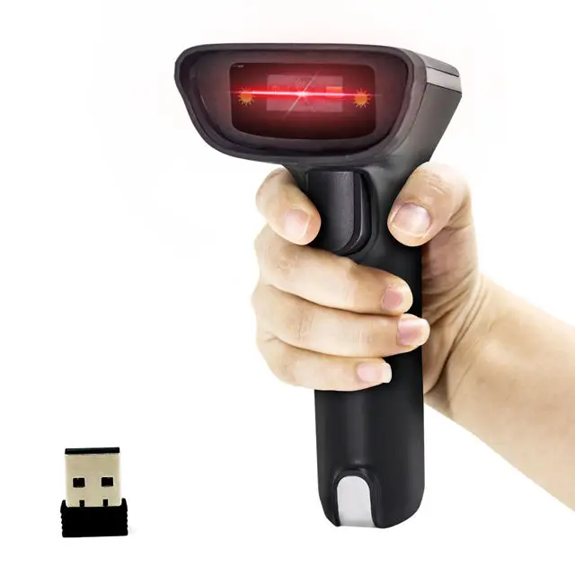 2026 Wireless 2.4G Bluetooth Handheld Code Scanner SV1900 with Screen  1D 2D Barcode Scanner with Charging Transmission Base