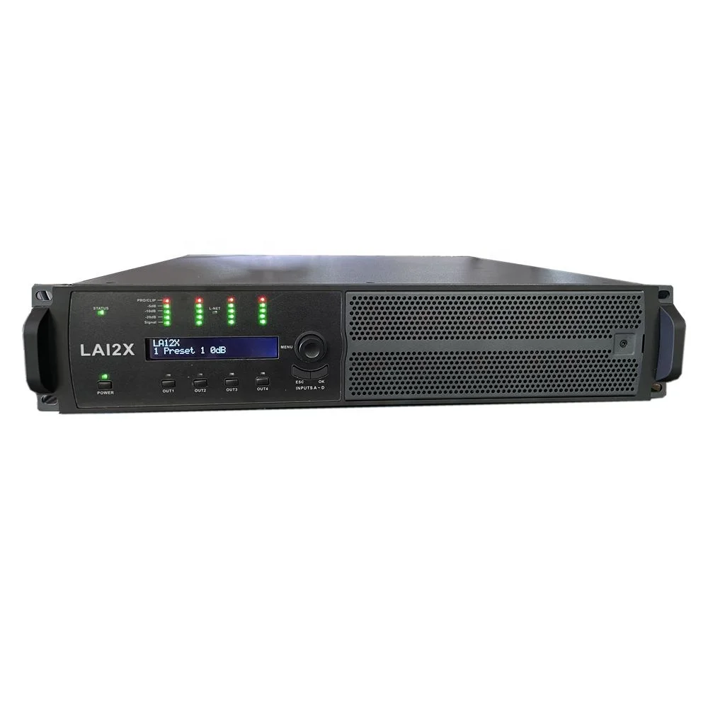 Hot selling high power 4 channel la12x power amplifier digital subwoofer professional amplifier with DSP software