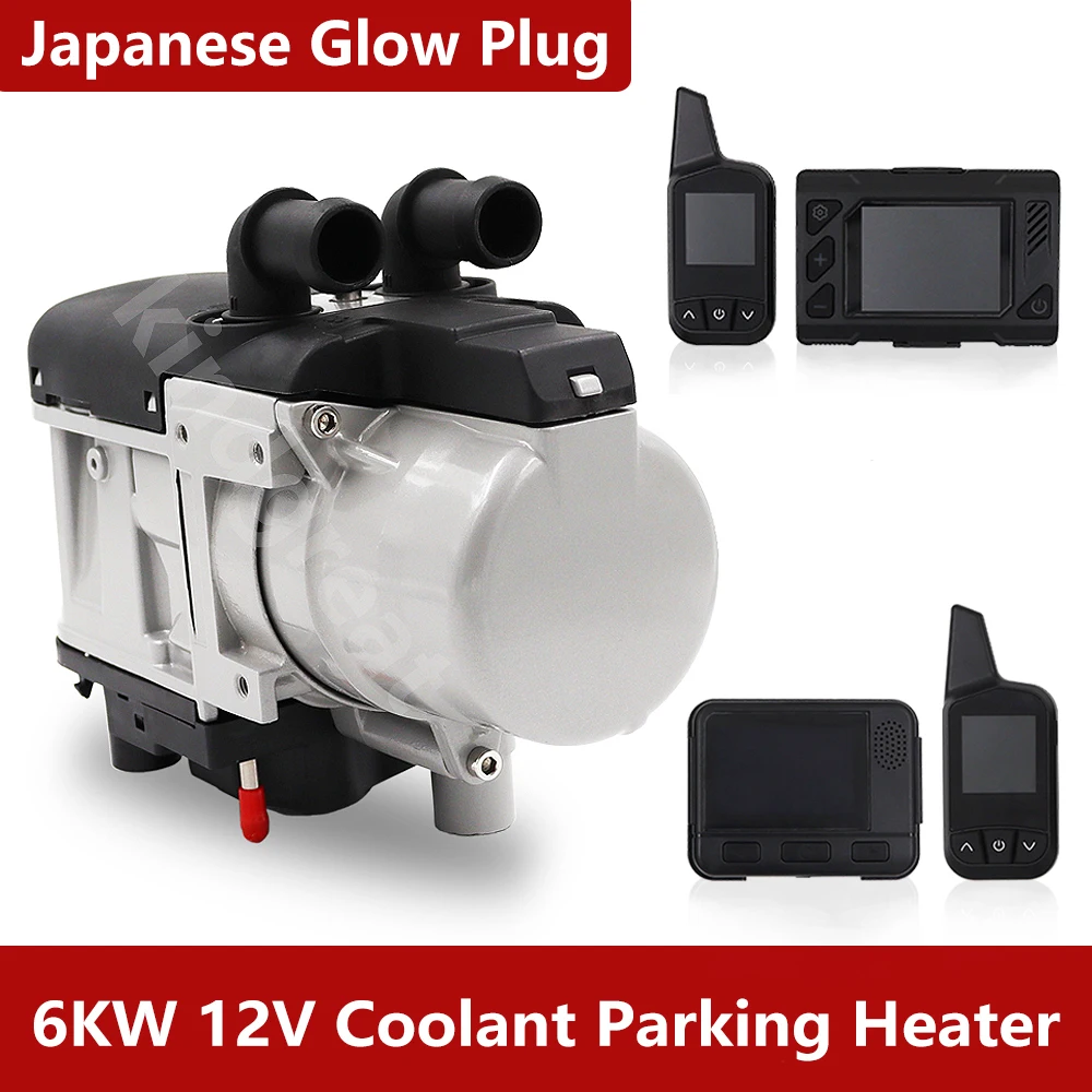 12V 6KW Two-way remote control diesel coolant heater preheater parking heating device For Trucks Van Car boat