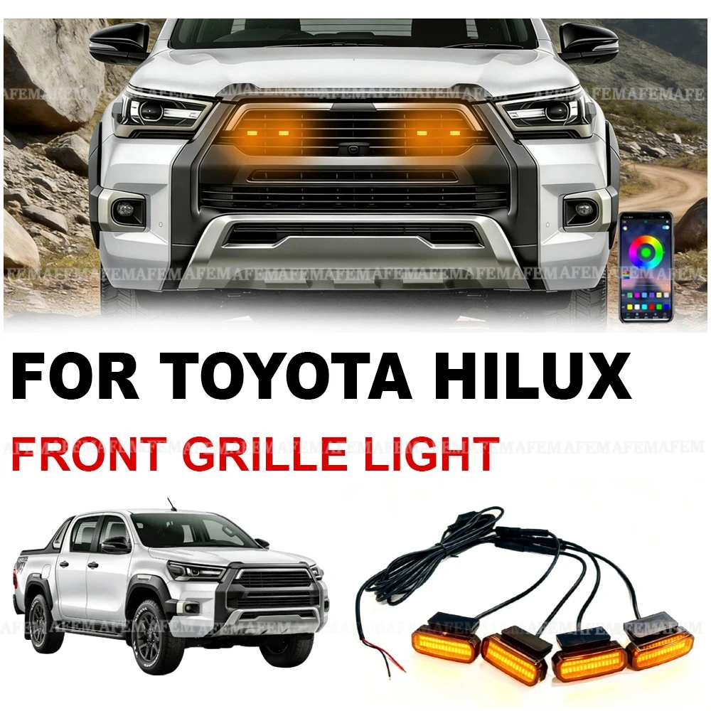 FOR TOYOTA HILUX LED Front Grille Light Led Grille Light Auto Accessories Daytime Running Light LED Signal Lamps
