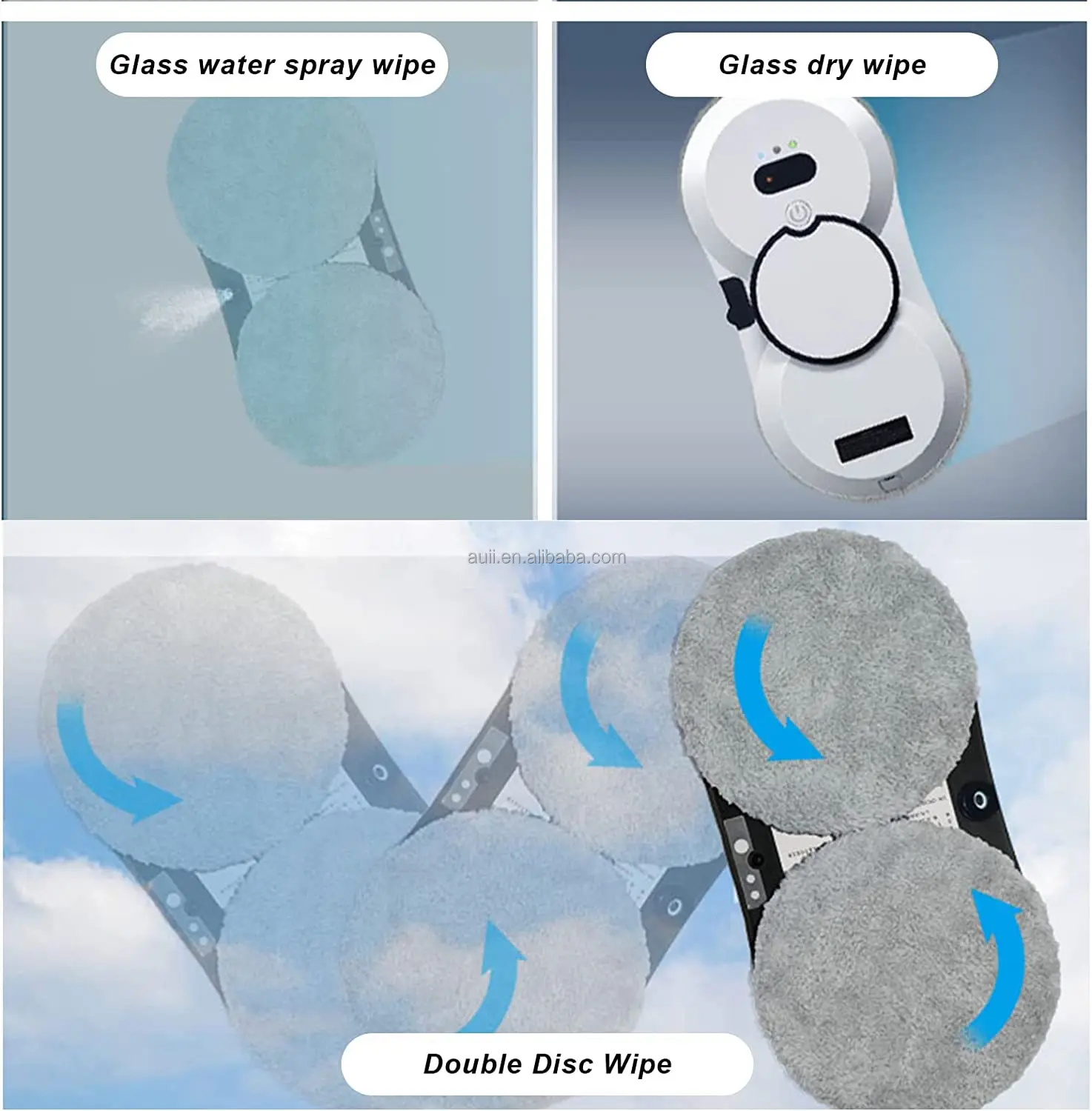 Auto Water Spray Window Vacuum Cleaner Smart Glass Cleaning Robotic Intelligent Automatic Cleaner Robot