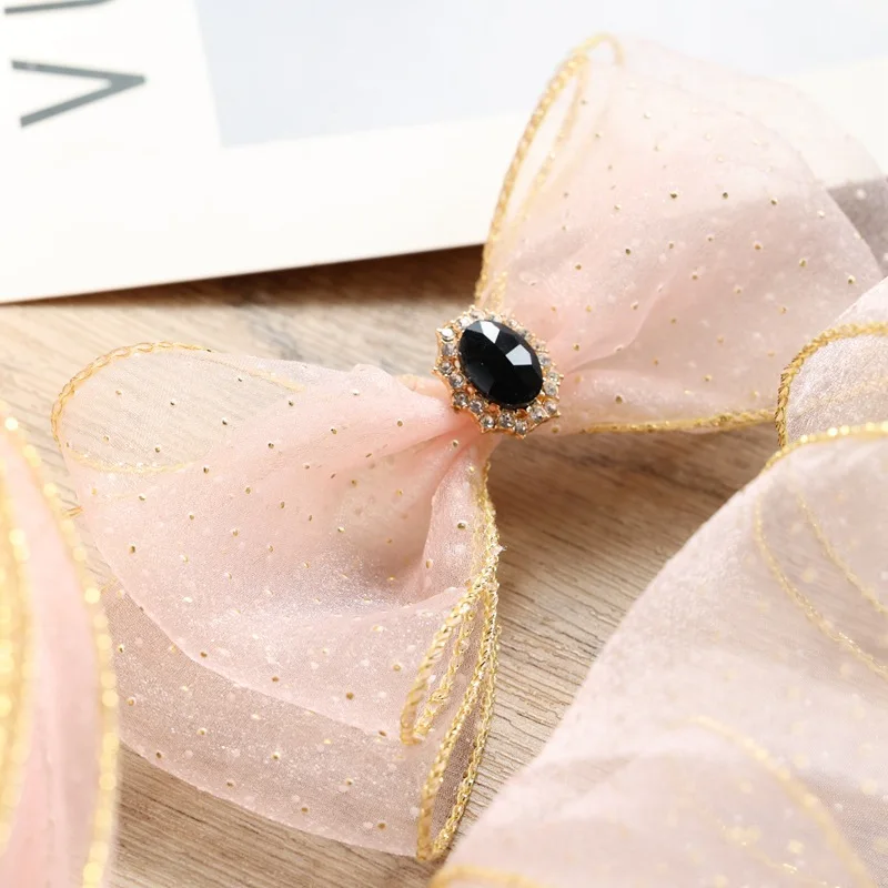 Nastro punteggiato dorato largo 7 cm, nastro per bordi a bolle artigianali fai-da-te per fiocchi per capelli/decorazione di scarpe/confezione regalo, 20 metri