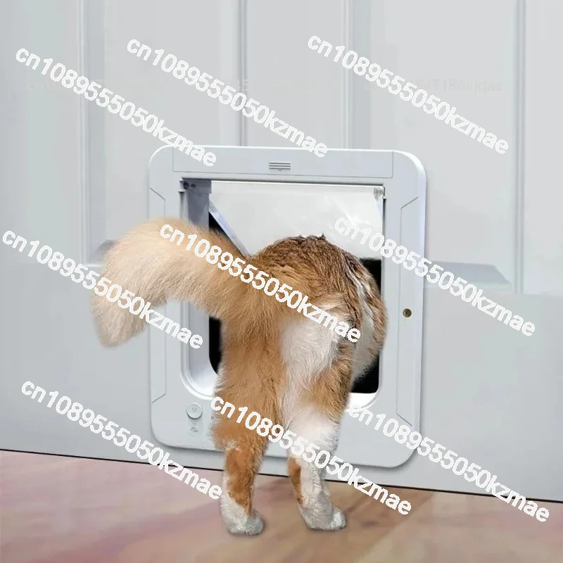 Suitableforglassiron and wooden doors Smart silent electric pet door suitable for free passage of cats and dogs chip recognition