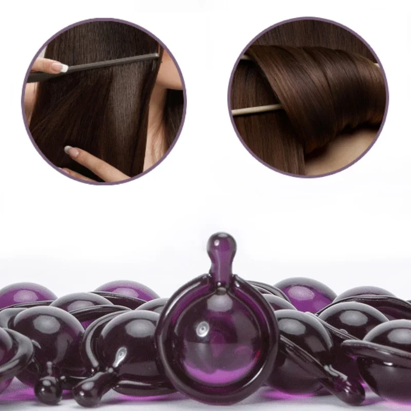5/10/15 Uds. Cápsula de vitamina para cabello liso y sedoso aceite complejo de queratina cuidado del cabello reparación de cabello dañado aceite de suero antipérdida de cabello