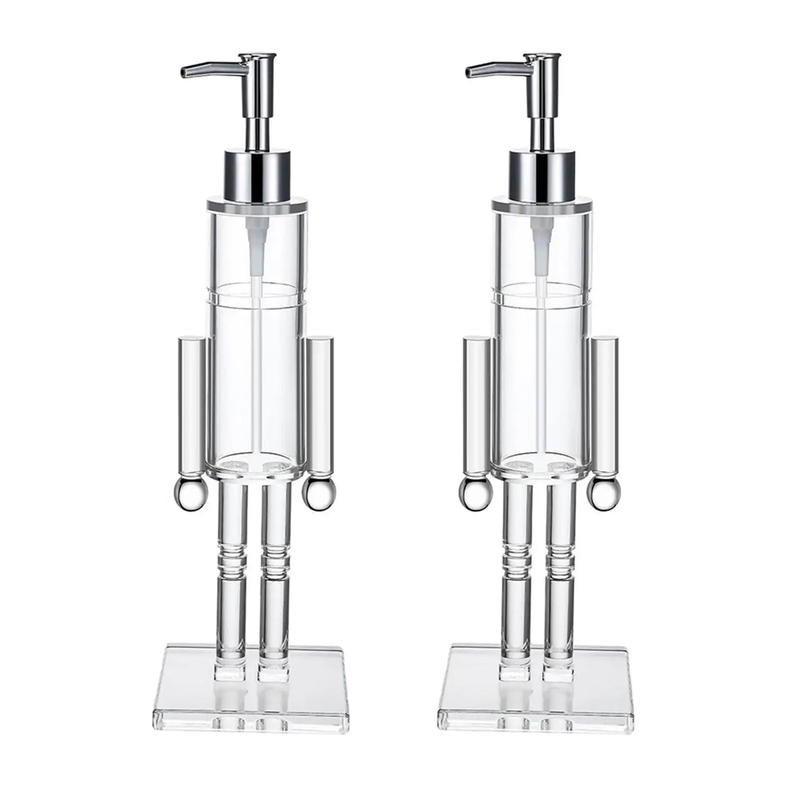 Contemporary Nutcracker Style Hand Press Soap Dispenser Refillable Pump Bottle for Bathroom Vanity and Kitchen Use