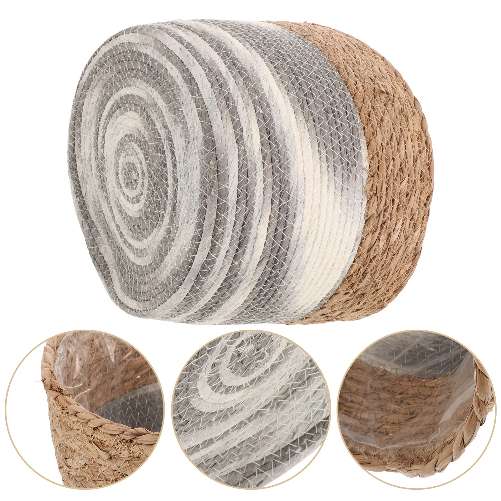 

Large Deep Green Seagrass Planter Basket Handwoven Indoor Flower Pot Natural Drainage Design for Home Decor Gardening Storage