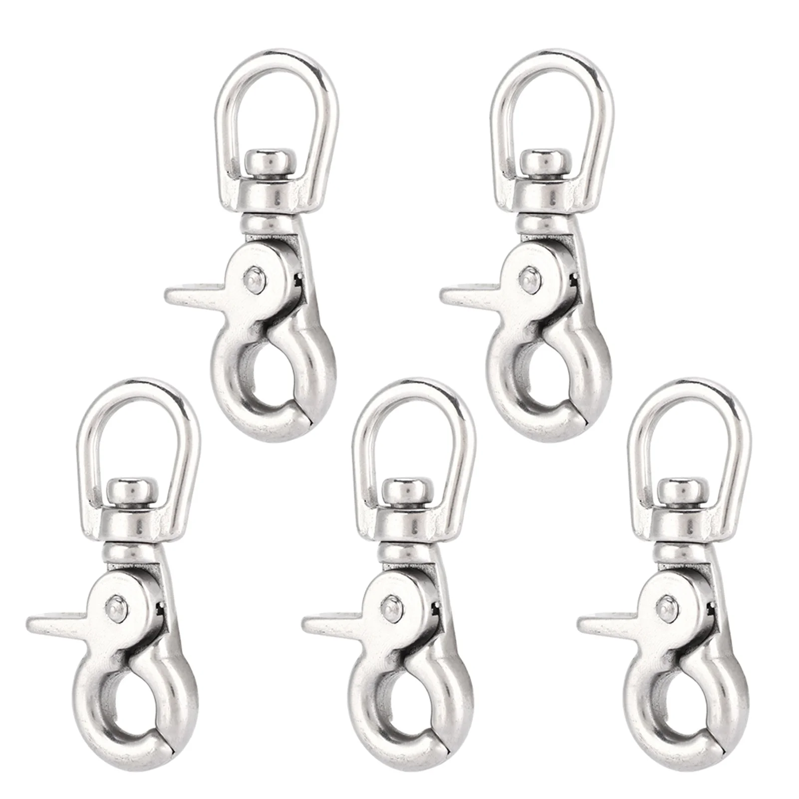 5Pcs Durable Stainless Steel Trigger Swivel Snap Hook Clasp Houseboat Accessories