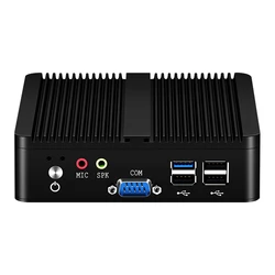 Mini pc przemysłowy Mini PC bez wentylatora Celeron J6412 J1900 N2840 podwójna LAN Gigabi HD wbudowany IoT Windows 10/11 Linux HTPC
