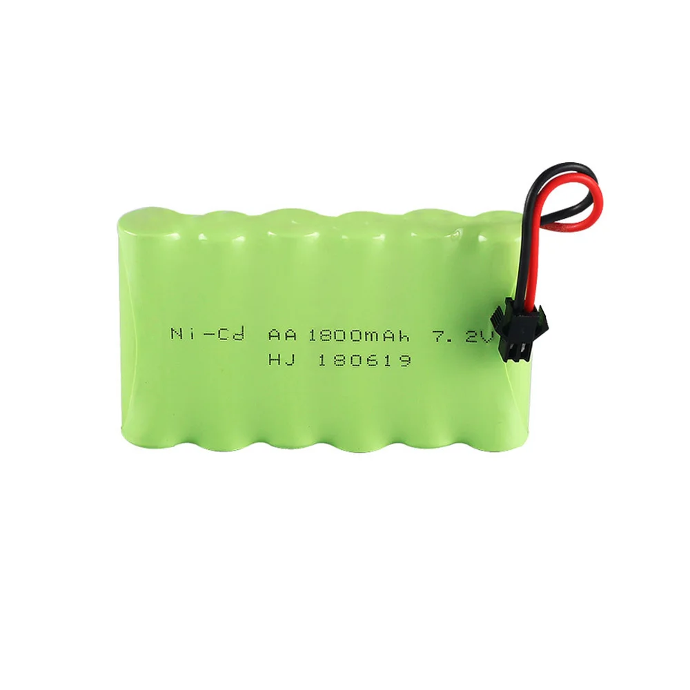 7.2V 1800mAh Ni-CD Battery 6x AA 7.2V battery Pack High Quality toys battery for RC car ship robot gun tank truck battery group