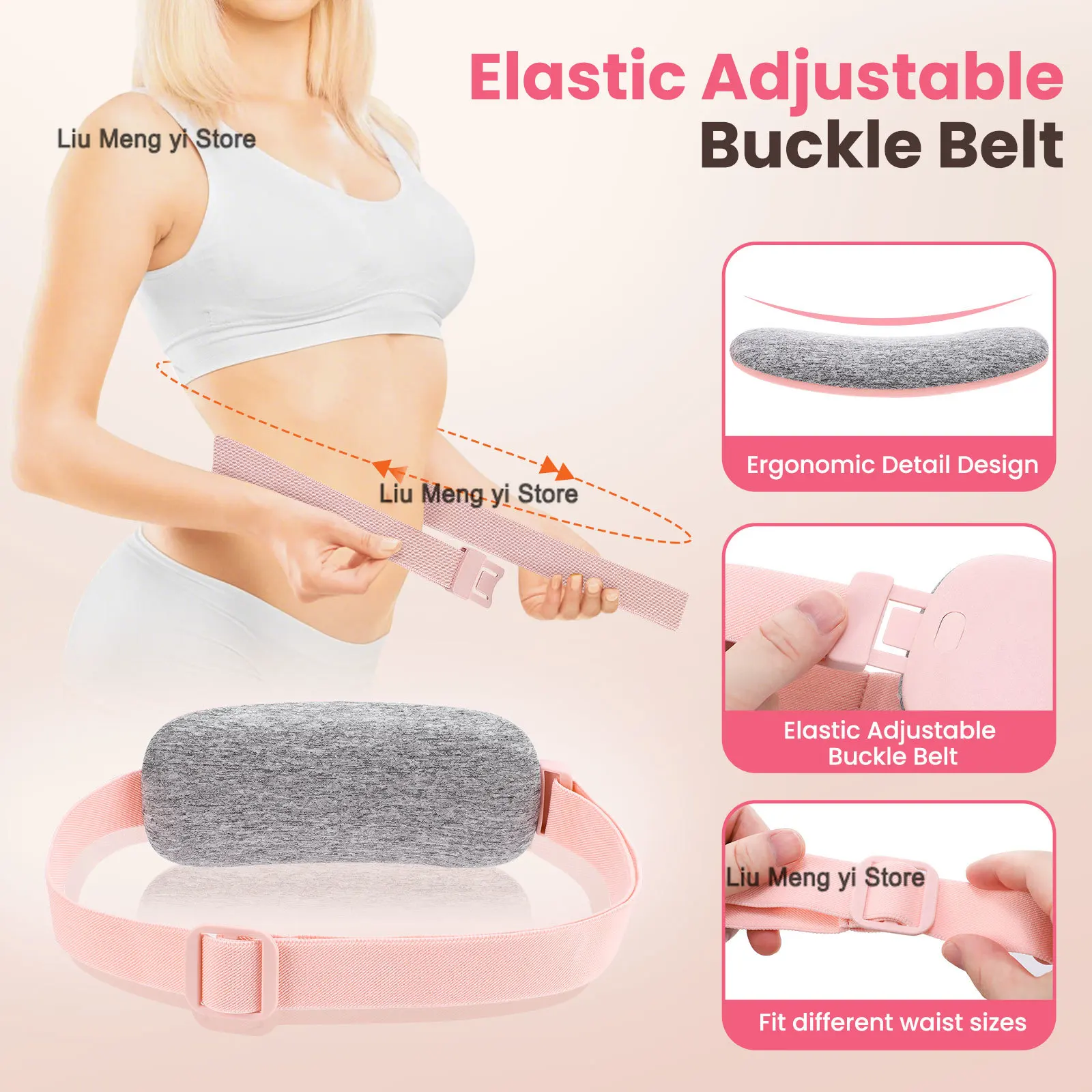 منصات التدفئة الحيض النسائية فعالة الساخن ضغط فترة الإغاثة حزام قابلة للشحن ساخنة الخصر مدلك هدايا للإناث #5