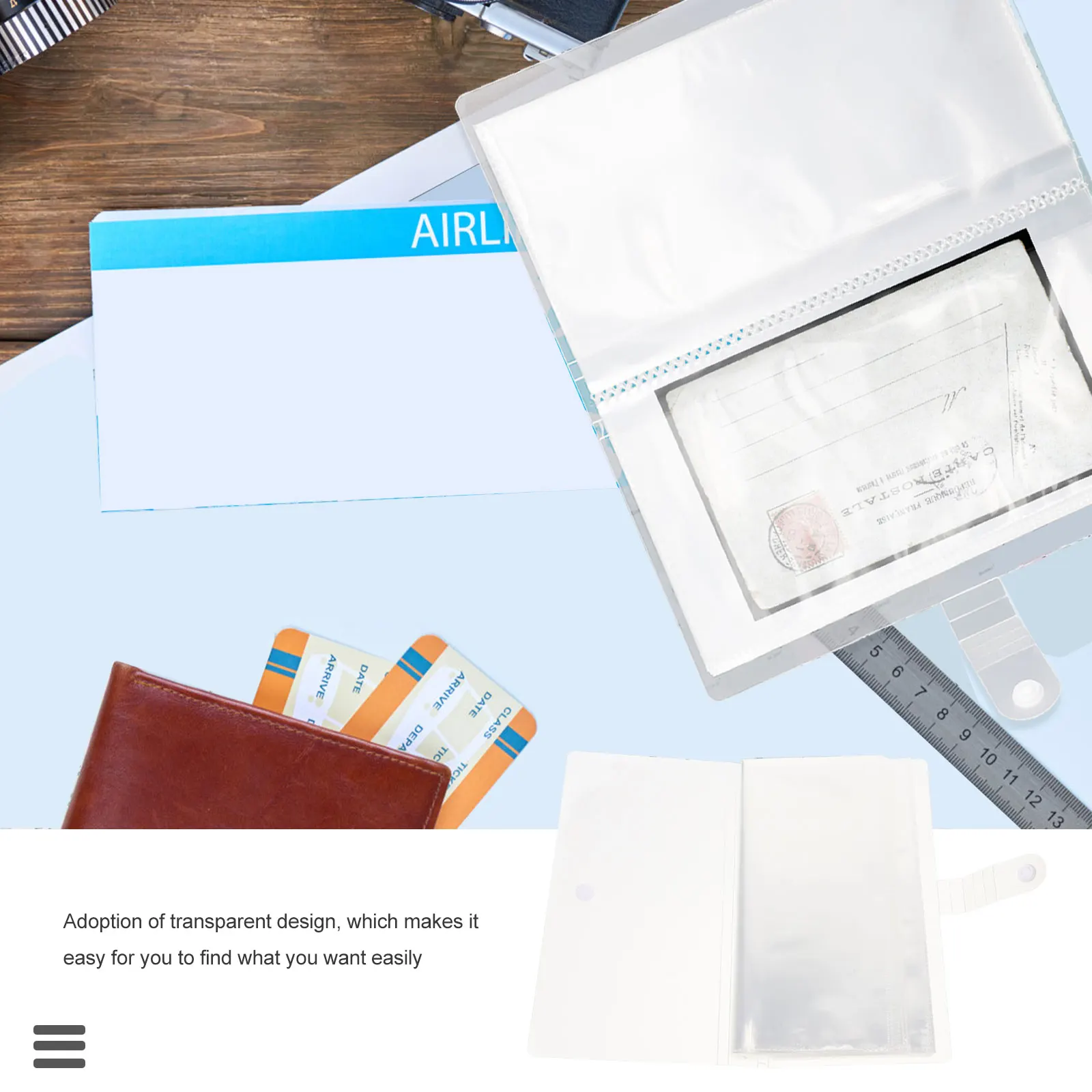 

2Pcs Flight Tickets Storage Album Multi-Functional Loose Leaf Card Book Photo Organizer Memory Cards Holder Commemorative Gift