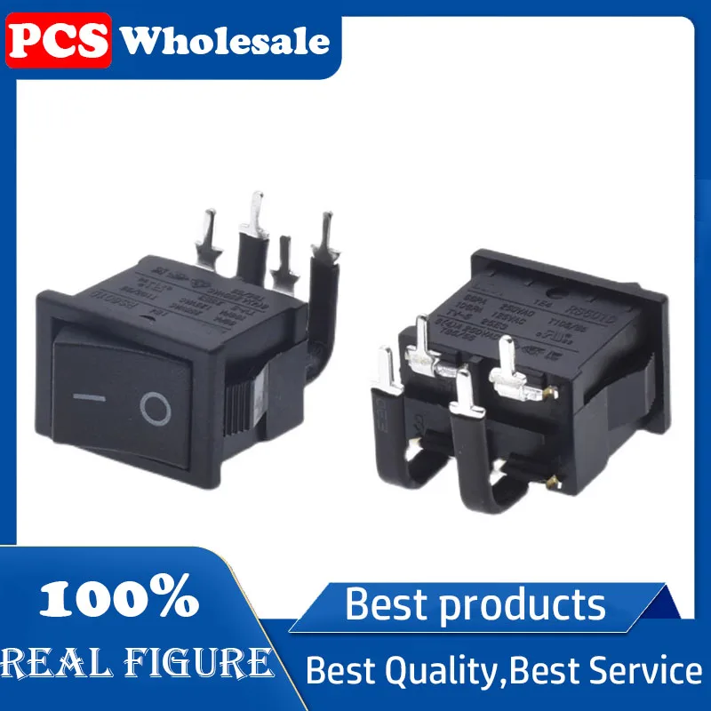 

21*15mm ship type switch 4PIN 0-1 on/off with outsourcing shrink tube elbow UL KC VDE CQC certified RS601D black