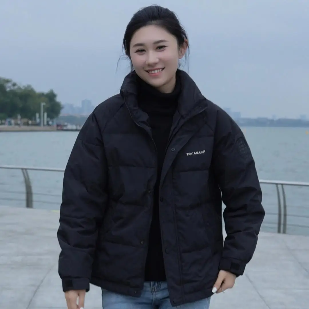 

Men's Casual Thiened Loose down Jaet Winter New Sle High Quali Stand Collar Outerwear Warmth Clothing Stand Fit