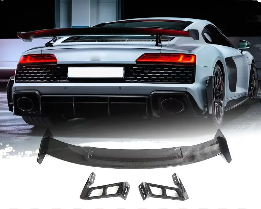 

Dry Carbon Spoiler For Audi R8 V10 GT Performance Coupe 2021-2023 Car Rear Wing Trunk Spoiler Lip Accessories