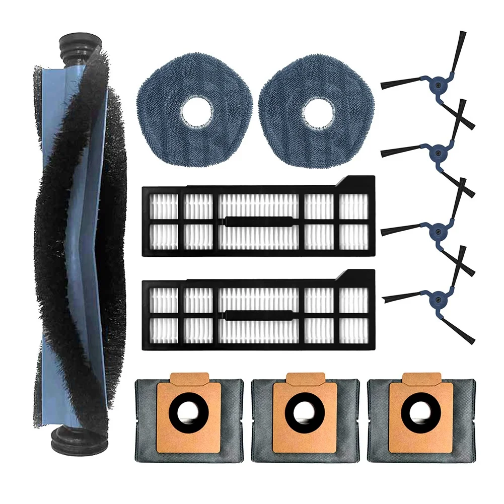 A44T Compatible With For Eufy X10 Pro Omni Robot Vacuum Cleaner Accessory Kit: Main Brush, Filter, Mop, Side Brush, Dust Bag