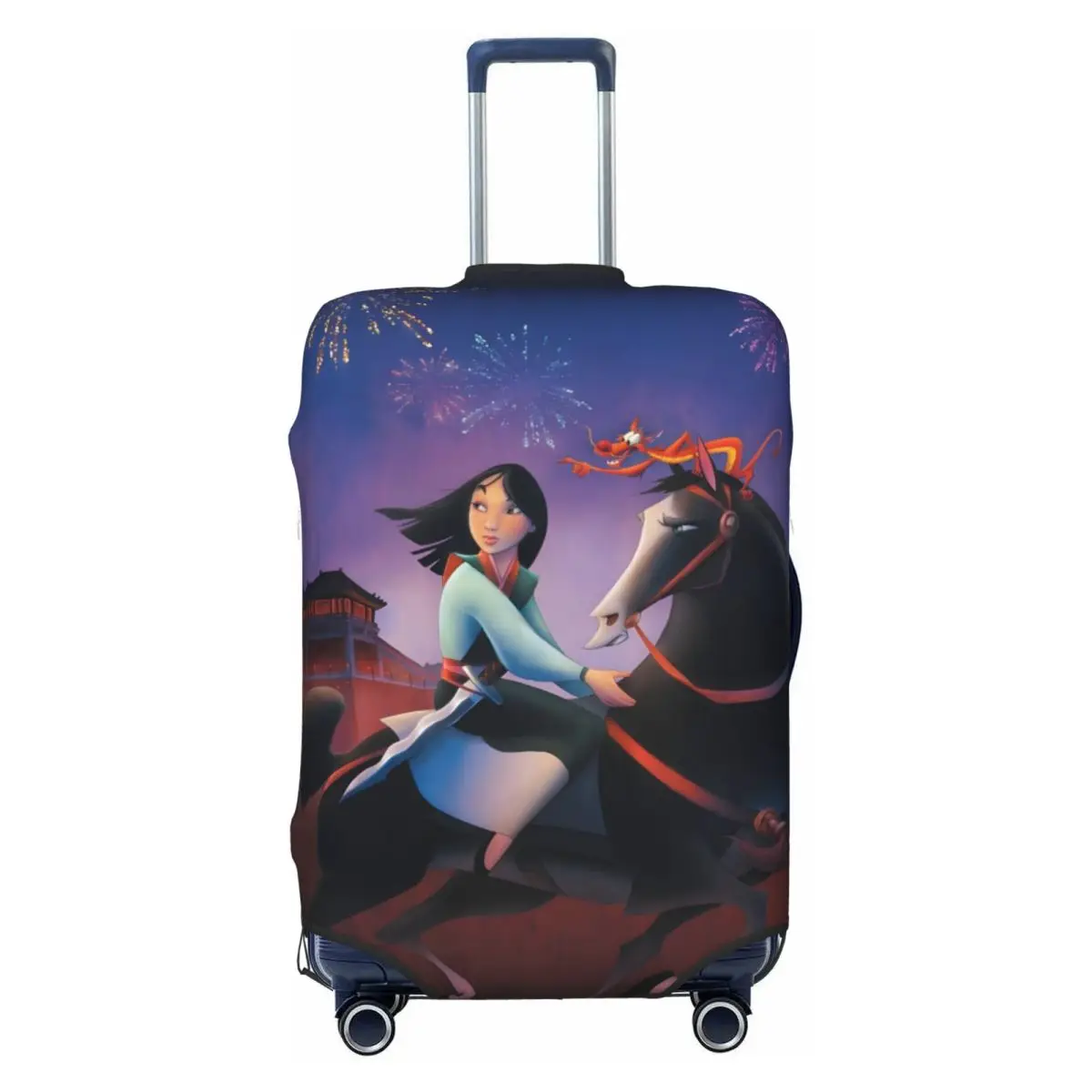 

Custom Mulan Cartoon Suitcase Cover Dust Proof Movies Travel Luggage Covers for 18-32 inch