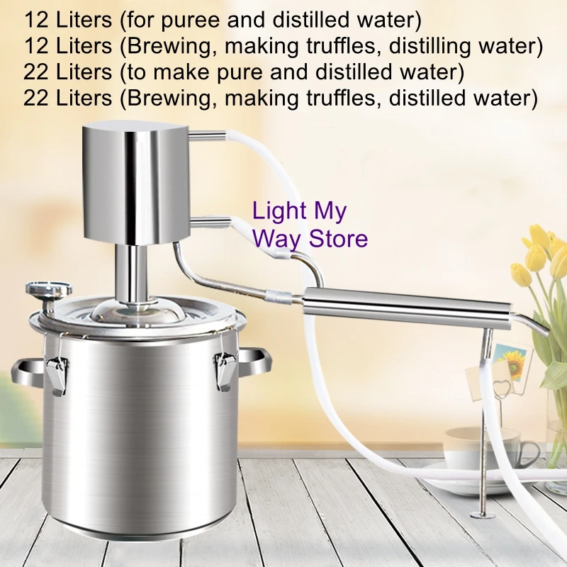 Home wine distiller complete set of small brewing machine food grade stainless steel homemade brewing distillation pure dew