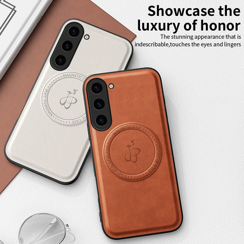 

PU Leather Magnetic Case for Samsung Galaxy S25 S24 S23 S22 S21 Plus Ultra A56 A55 A36 A16 A34 A35 A54 A06 forMagsafe Back Cover