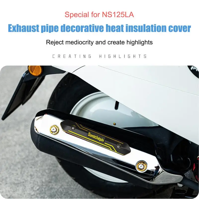 Motorcycle Exhaust Heat Shield Anti-scalding Exhaust Pipe Heat Insulation Cover Muffler Heat Shield Cover Wear-Resistant